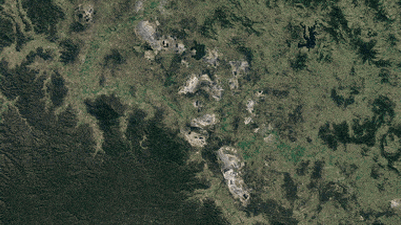The north and south Hunter Valley Operations mines, as seen from above. Google Maps