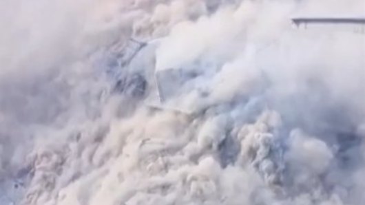 New bridge spectacularly collapses in China