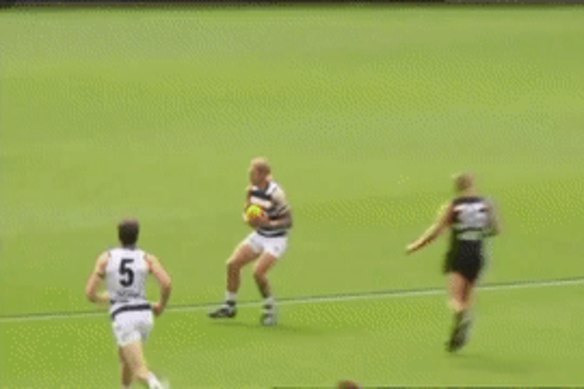 An example of the AFL stand rule.