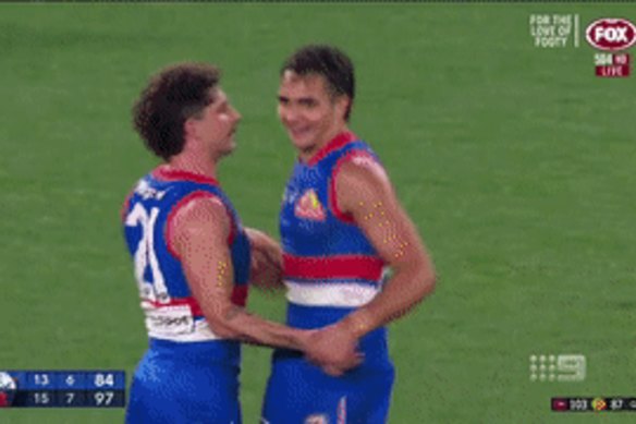 One of the five goals from Jamarra Ugle-Hagan against Melbourne.