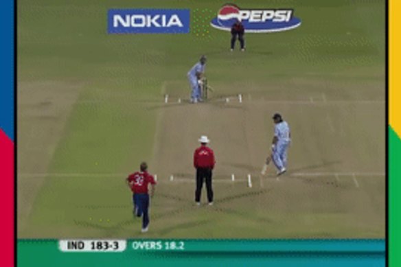 The third shot cleared long off.