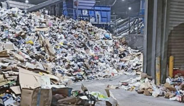 Inside SKM Recycling's Laverton North recycling plant just before the EPA allowed it to re-open for business this month.