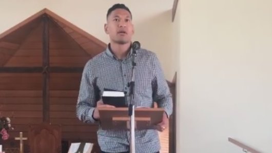 Israel Folau has linked the NSW bushfire and drought crises to legalising same-sex marriage and abortion.