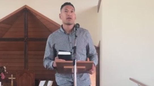 Israel Folau has linked the NSW bushfire and drought crises to legalising same-sex marriage and abortion.