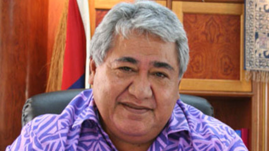 Samoan Prime Minister Tuilaepa Aiono Sailele Malielegaoi.