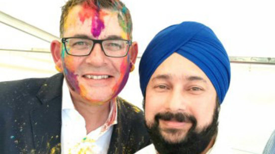 Daniel Andrews and Luckee Kohli Wyndham Holi Festival.