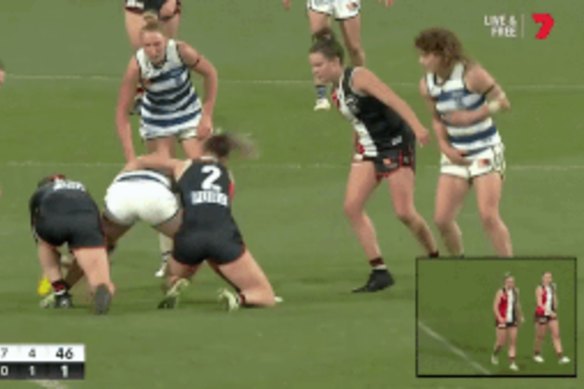 Cat Prespakis banned for two matches for dump tackle.