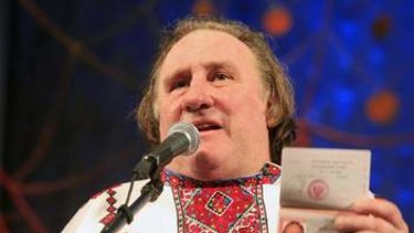 French film star Gerard Depardieu in Russia.