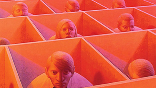 "Landscape With Figures" by George Tooker (1965-66)