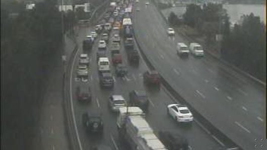 A multi-vehicle crash on the Anzac Bridge caused heavy traffic on Thursday morning.