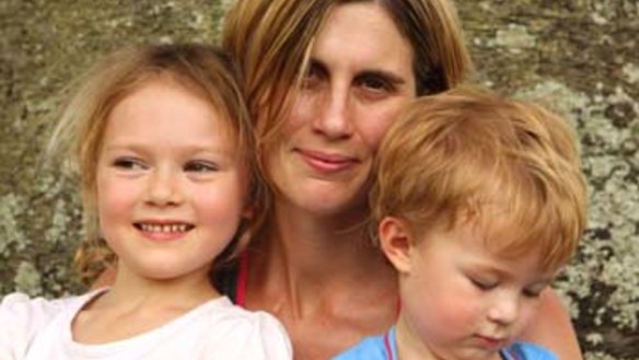 Brodie Donegan and her two children, Ashlee and Lachlan.