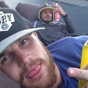 Infamous: Josh Dugan and Blake Ferguson posted a photo of themselves drinking on a rooftop after the pair failed to show up for Raiders training session in 2013.