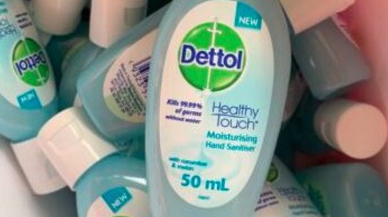 Dettol hand sanitiser selling for $15 on eBay this week.