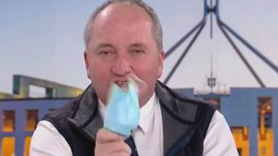 Barnaby Joyce was fined for not wearing a mask at a petrol station in Armidale.