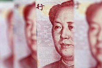 Mao Zedong’s face on remnimbi notes.