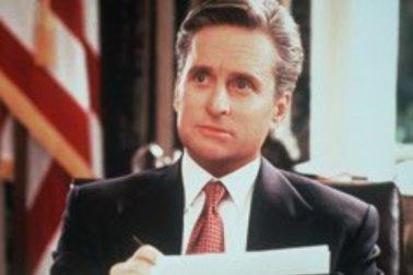 Michael Douglas, pictured, in the romantic comedy The American President.