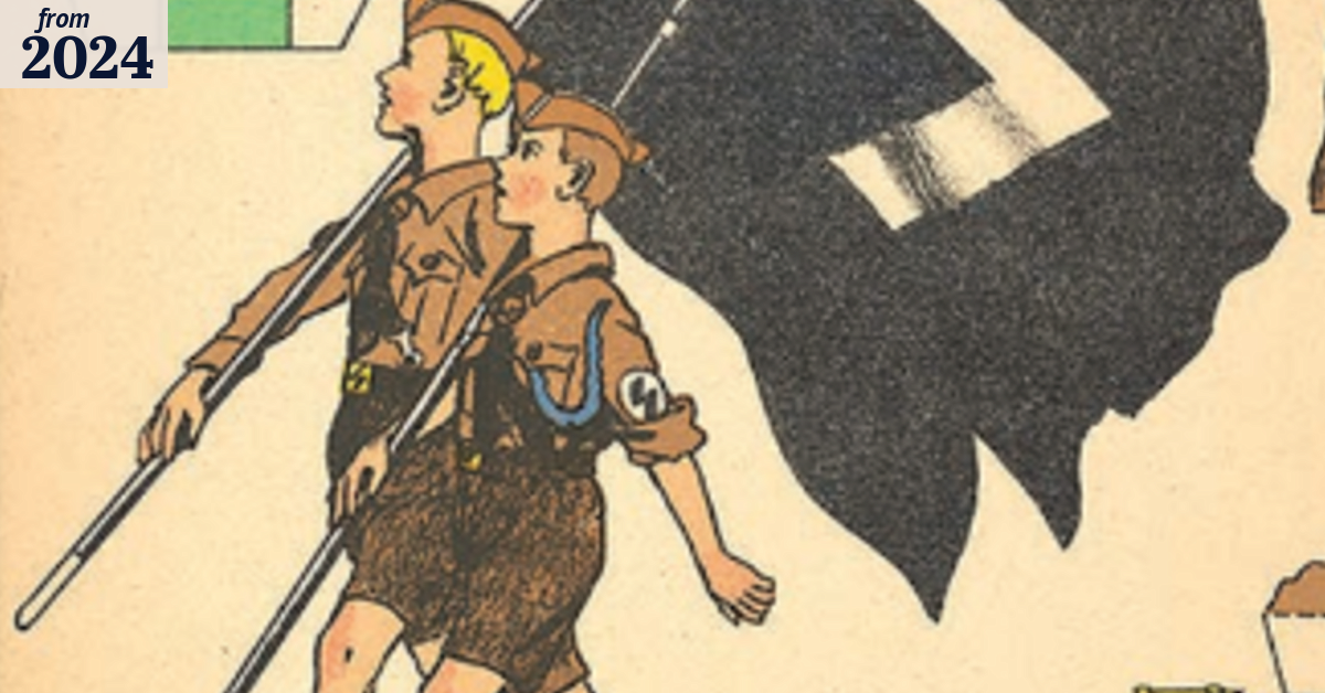 A Nazi cartoon featured in this year’s HSC exam. Some private school students had seen it before