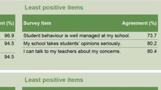 Queensland students identify least positive issues at their state schools in 2019.