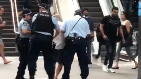 Danny Lim's arrest at Barangaroo on January 11.
