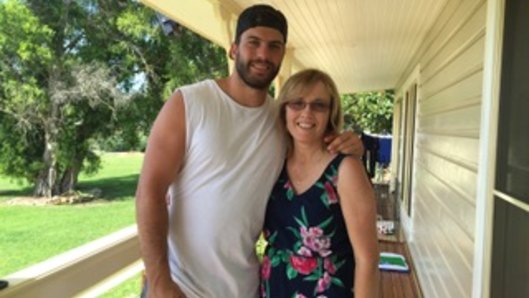 Biggest fan: James Tedesco with mum Rosemary.