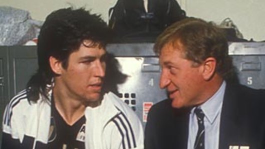 Blues of 1988: Stephen Kernahan and John Elliott the last year Carlton played Collingwood in a final.