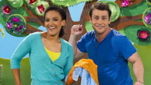 Playschool presenter Teo, right, will be appearing in Canberra.