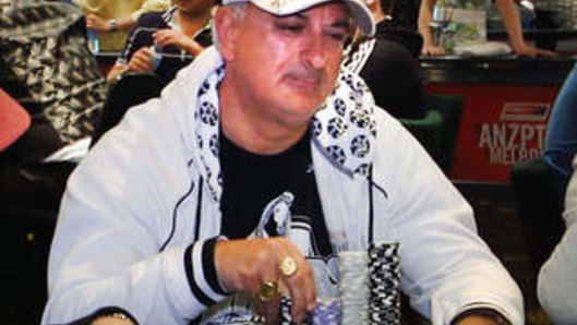 Bill Jordanou playing poker in Sydney.