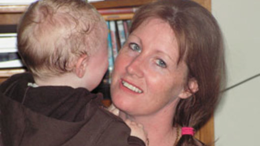 A man has been charged with the 2007 murder of Cindy Crossthwaite. She is pictured here with her son, Jonas, a month before her death.