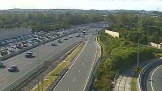 Traffic banked up at Daisy Hill after a multi vehicle crash at Underwood.
