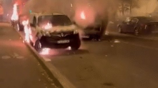 Destruction on the streets pf France following the shooting death of a teen.