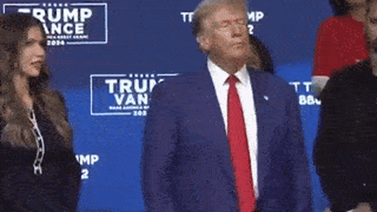 Donald Trump at the event where he played DJ, requesting and introducing his favourite songs.