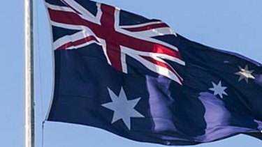 The Australian flag.