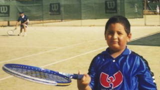 Nick Kyrgios as a ballboy in Canberra.