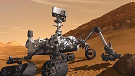 An artist's rendering provided by NASA/JPL-Caltech, the Mars Science Laboratory Curiosity rover.