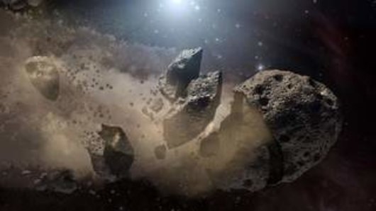 Scientists think that a giant asteroid, which broke up long ago in the main asteroid belt between Mars and Jupiter, eventually made its way to Earth and led to the extinction of the dinosaurs. 