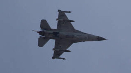 An Israeli F-16 jet fighter en route to Gaza Strip in an undated picture. The attack force in Syria has not yet been identified.