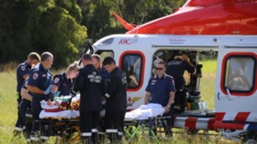 The man was transported to the Royal Melbourne Hospital in a stable condition. 
