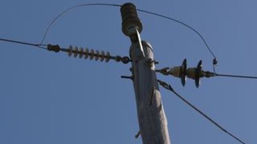 The top of the power line that started the Kilmore fire on Black Saturday. Power line faults caused 159 of the 173 deaths that day. 