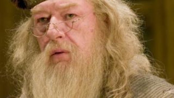Michael Gambon as Professor Albus Dumbledore in the Harry Potter films.