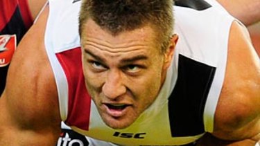 Sam Fisher during his AFL career with St Kilda.