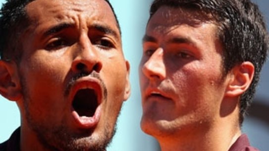 Where is the love . . . Nick Kyrgios and Bernard Tomic.