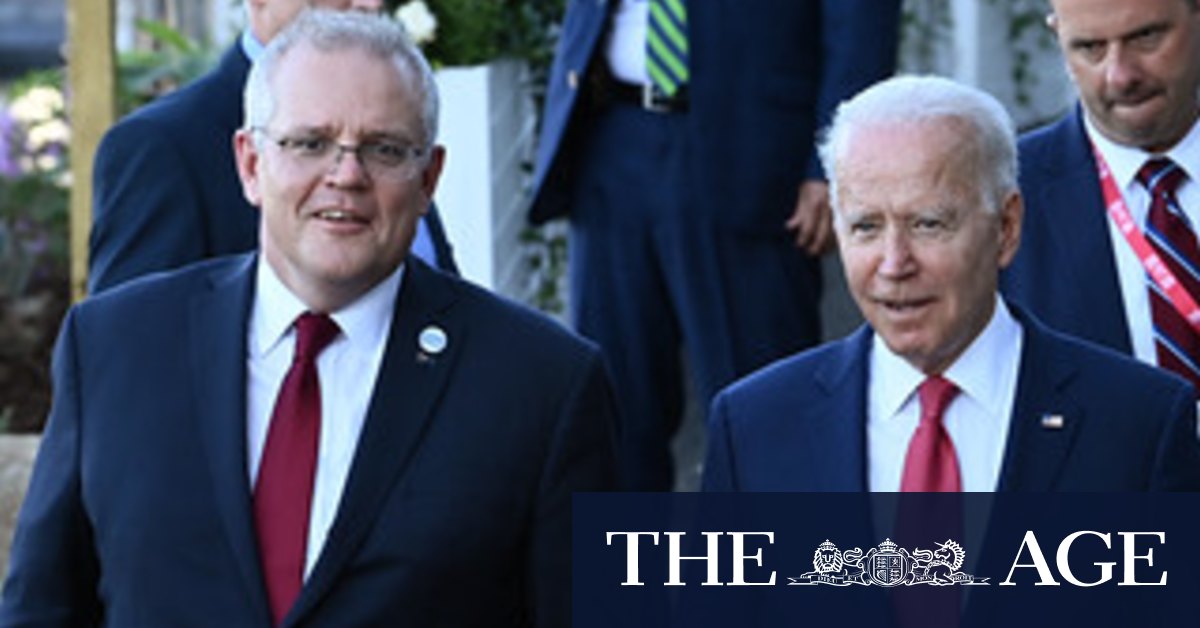 G7: Scott Morrison meets Joe Biden for first time with ...