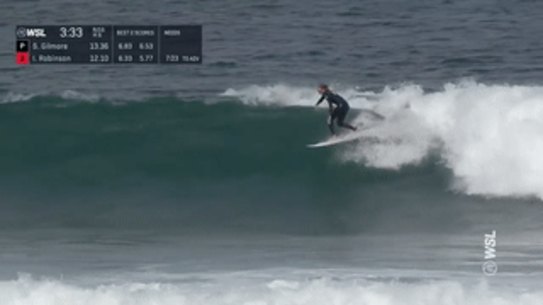 Stephanie Gilmore in action at Bells Beach.