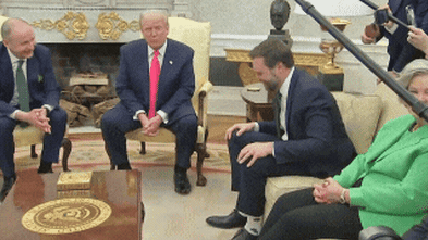 ‘What’s with these socks?’ Vance distracts Trump during Oval Office meeting