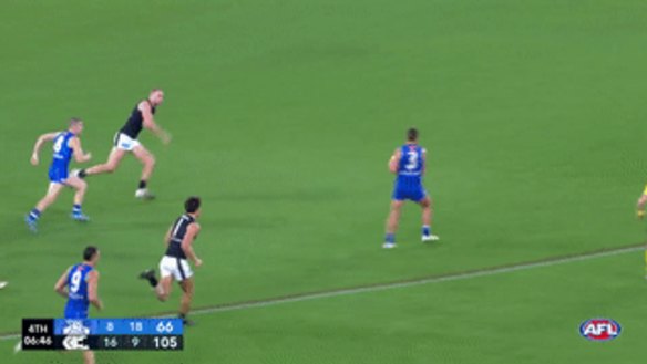 The moment: Harry McKay’s contact on Harry Sheezel.