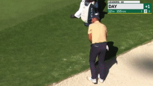 Masters meltdown: Jason Day putts ball into water during horror run in final round