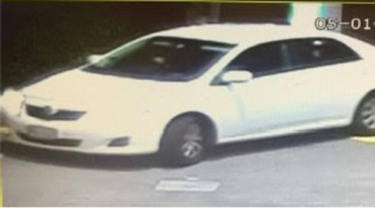 The white Toyota Corolla was stolen on Friday night at a Mount Gravatt East address.