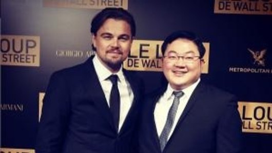 Leonardo Dicaprio and Jho Low at the 2013 premier of The Wolf of Wall Street.  