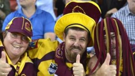 Bumper crowd: Broncos fans show their support during the match against North Queensland at Suncorp Stadium on Friday night.