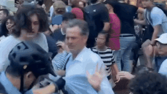 A man in an altercation with police in Sydney on Monday afternoon.